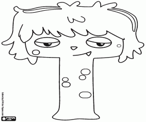 Omalovánka Mladýho monstra písmeno T