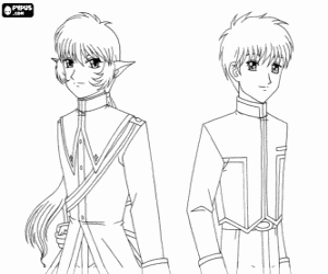 Omalovánka Modrý rytíř a Masaya Aoyama