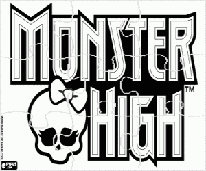 Omalovánka Monster High logo hádanka