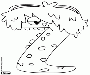 Omalovánka Monstrum písmeno Z