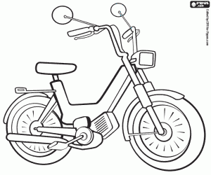 Omalovánka Moped, motorových vozidel