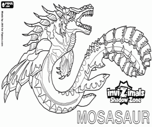 Omalovánka Mosasaur, Invizimals Shadow Zone