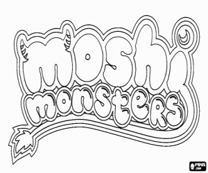 Omalovánka Moshi Monsters Logo