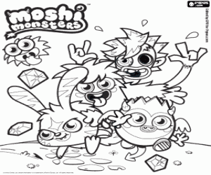 Omalovánka Moshi Monsters v akci