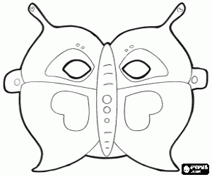 Omalovánka Motýl, karnevalové masky