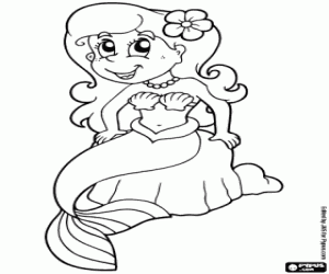 Omalovánka Mořská panna