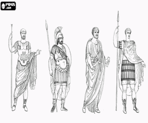 Omalovánka Muži z římské říše