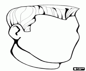 Omalovánka Mužské hlavy bez tváře