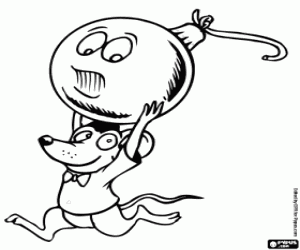 Omalovánka Myš a vánoční koule