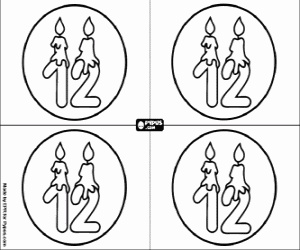 Omalovánka Má dvanáct oslava narozenin