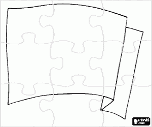 Omalovánka Mávat bílou vlajku puzzle