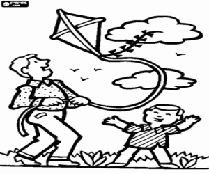 Omalovánka Můj táta a já s drakem