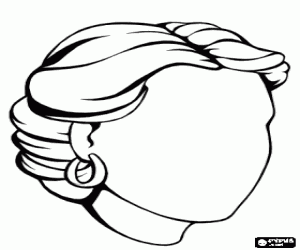 Omalovánka Nakreslete hlava mladé ženy