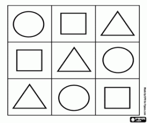 Omalovánka Naučit geometrické tvary