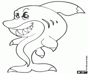 Omalovánka Nebezpečný žralok