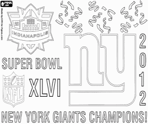 Omalovánka New York Giants, Super Bowl 2012
