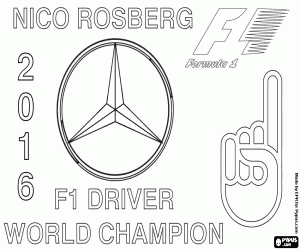 Omalovánka Nico Rosberg, šampion F1 v roce 2016