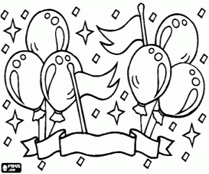 Omalovánka Novoroční výzdoba