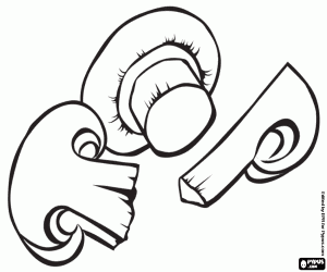 Omalovánka Některé krájené žampiony