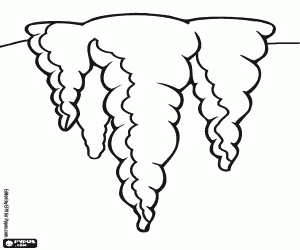 Omalovánka Některé stalaktity důl