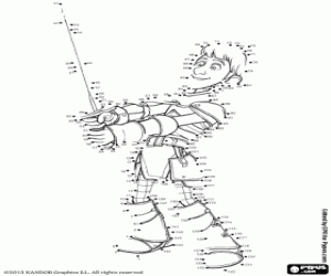 Omalovánka Objevte Justin, tečka tečka