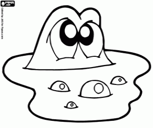 Omalovánka Obojživelné zvíře ve vodě