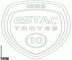 Omalovánka Odznak ESTAC Troyes