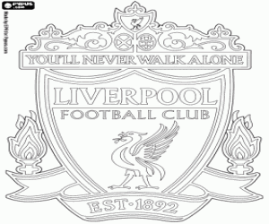 Omalovánka Odznak Liverpool FC