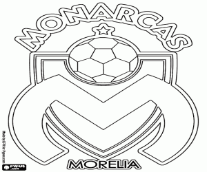 Omalovánka Odznak Monarcas Morelia