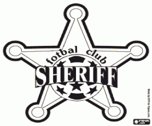 Omalovánka Odznak Sheriff Tiraspol