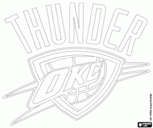 Omalovánka Oklahoma City Thunder emblém