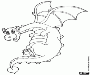 Omalovánka Okřídlený drak