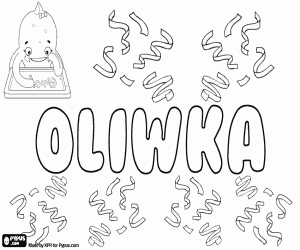 Omalovánka Oliwka, varianta Oliwia