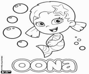 Omalovánka Oona, postava z Bubble Guppies