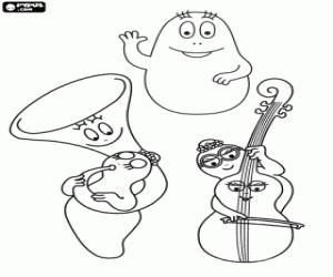Omalovánka Orchestr Barbapapa