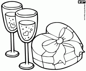 Omalovánka Oslava den svatého Valentýna