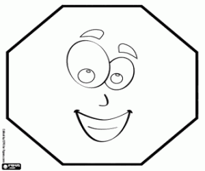 Omalovánka Osmiúhelník s tváří