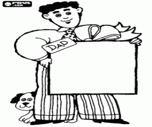 Omalovánka Otec psa a dar