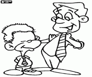 Omalovánka Otec, syn a dar, kravata