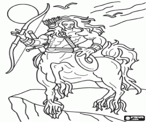 Omalovánka Ozbrojený kentaur