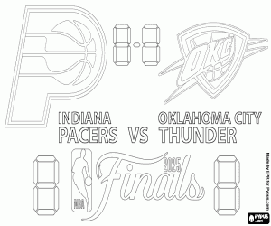 Omalovánka Pacers - Thunder, Finále NBA 2025