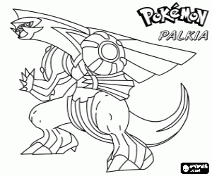 Omalovánka Palkia, pokemon drak