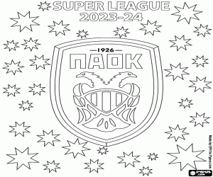 Omalovánka PAOK FC, mistr 2023-2024