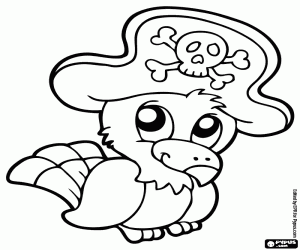 Omalovánka Papoušek Piráti