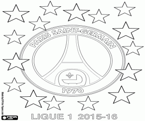 Omalovánka Paris Saint-Germain, 2015-2016 šampion