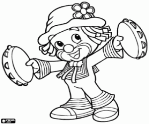 Omalovánka Patatí s dvěma tamburíny