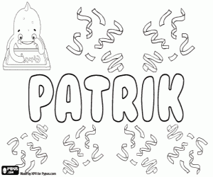 Omalovánka Patrik, varianta Patrick