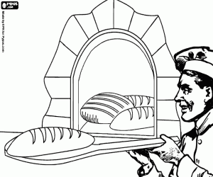 Omalovánka Pekař a chlebová pec