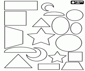 Omalovánka Pestrá geometrických tvarů