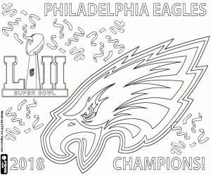 Omalovánka Philadelphia Eagles 2018 Super Bowl
